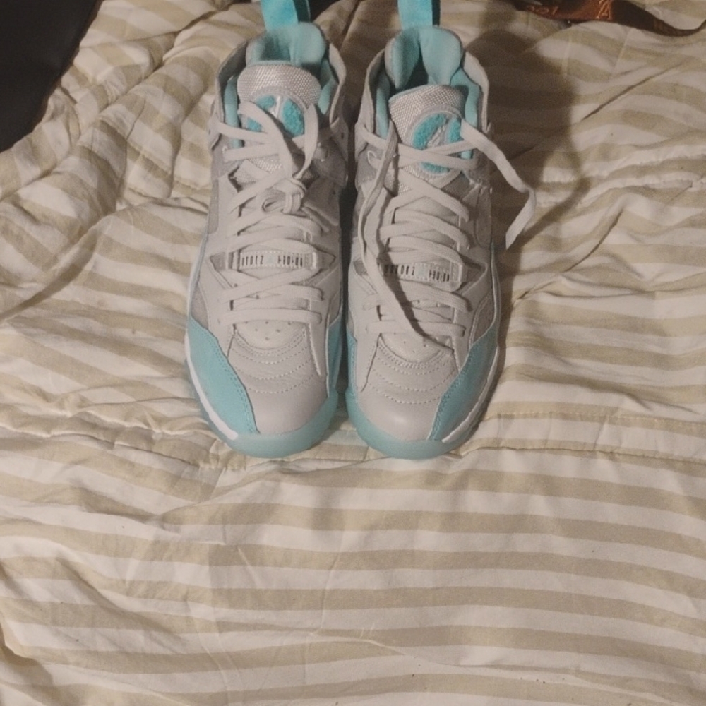 Kids Gray and Blue Sneakers